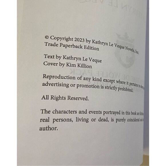 WOLFEBORN DE WOLFE PACK:GENERATIONS By Kathryn Le Veque - 2023 - Picture 7 of 7